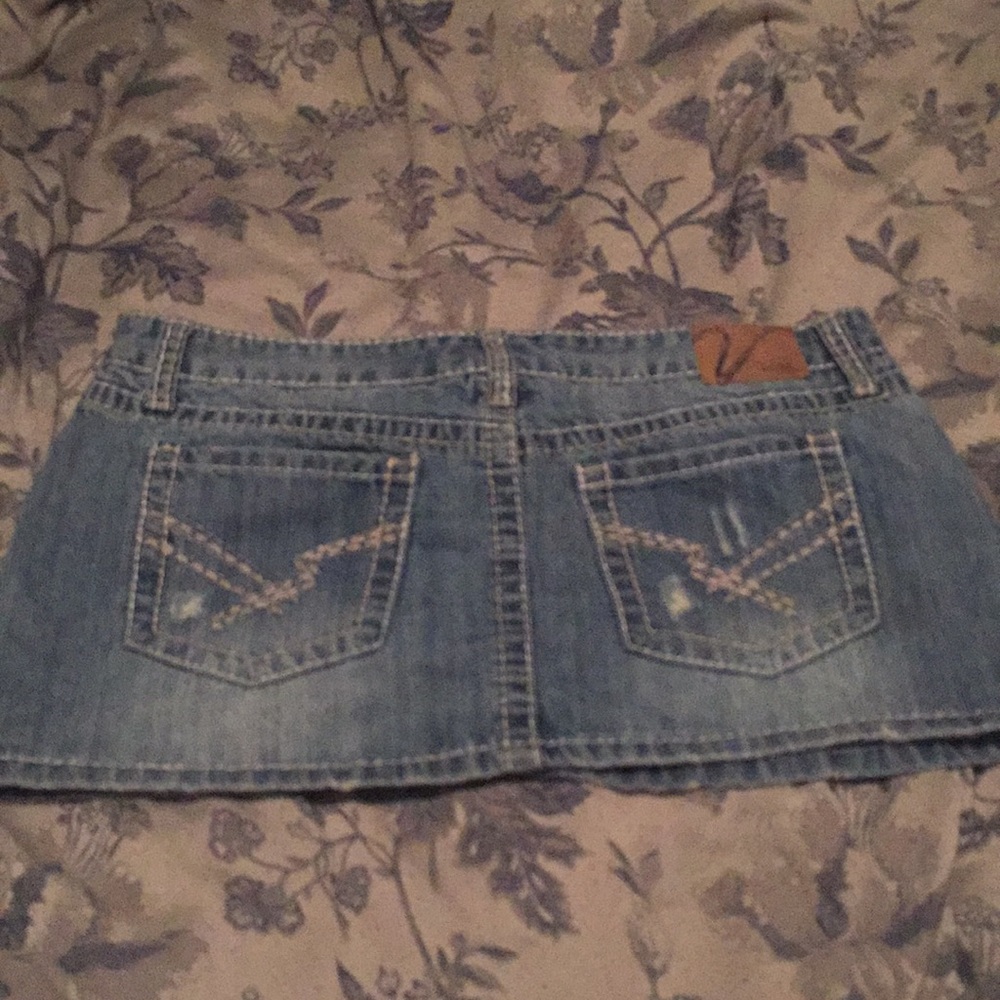 Jean mini vanity skirt